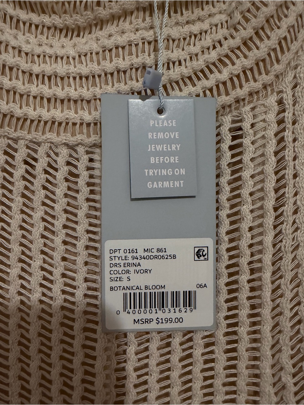 ANTONIO MELANI Cream Crochet Maxi Dress - Picture 3 of 3